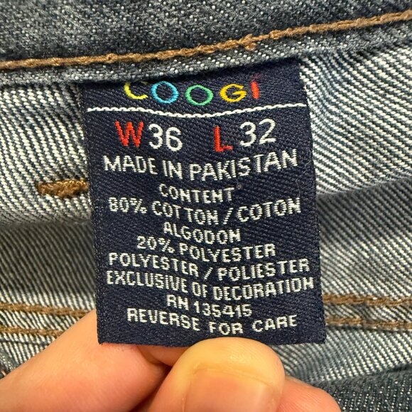 Vintage Coogi Mens Jeans Back Embroidered Pocket 36x32 Baggy Hip Hop Y2K Skater - Picture 6 of 14